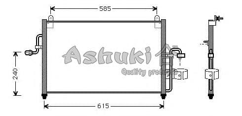 J033-14 Ashuki Радиатор кондиционера для Daewoo Nubira
