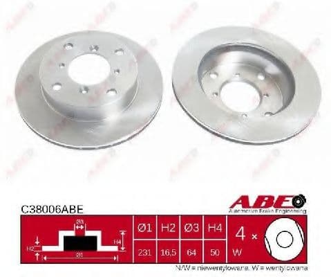 C38006ABE ABE Гальмівний диск