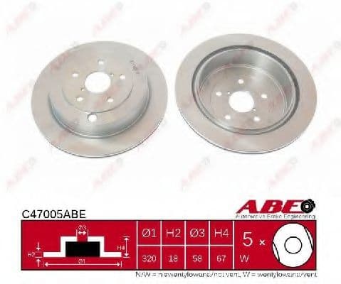 C47005ABE ABE Тормозной диск для Subaru Tribeca