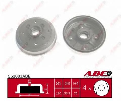 C63001ABE ABE Гальмівний барабан