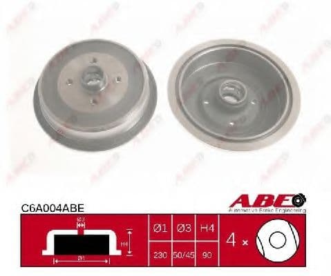 C6A004ABE ABE Гальмівний барабан