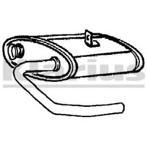 210154 Klarius Середній глушник вихлопних газів для Mercedes T1