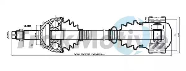 300009 TrakMotive Полуось для Alfa Romeo 156