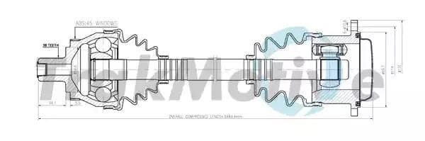 300011 TrakMotive Піввісь для Audi A6