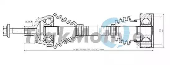 300017 TrakMotive Піввісь