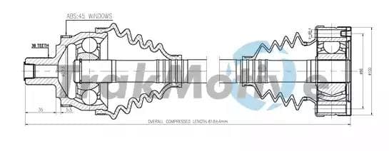 300023 TrakMotive Полуось