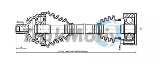 300024 TrakMotive Піввісь для Audi 80