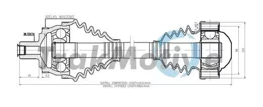 300035 TrakMotive Піввісь