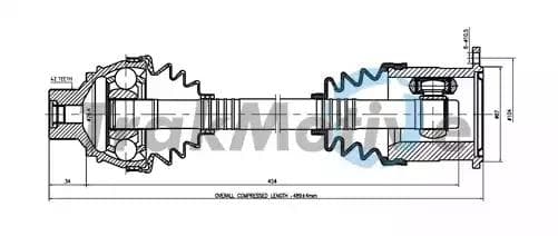 300050 TrakMotive Піввісь