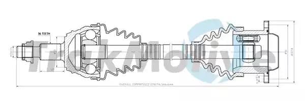 300064 TrakMotive Полуось