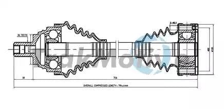 300104 TrakMotive Полуось