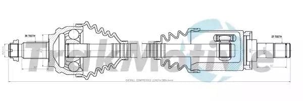 300131 TrakMotive Полуось для BMW X5