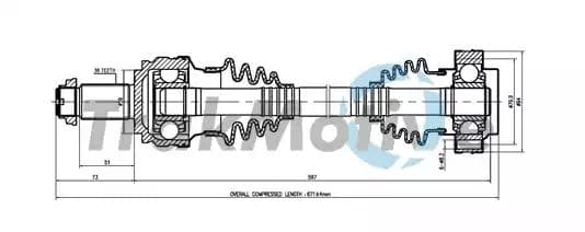 300154 TrakMotive Піввісь для BMW 3 Series