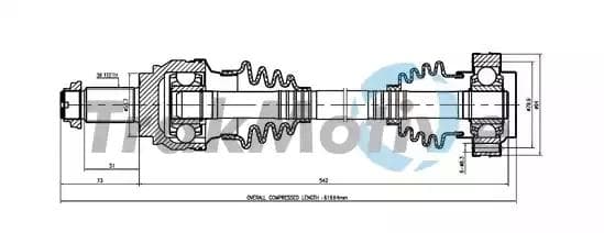 300166 TrakMotive Піввісь для BMW 3 Series
