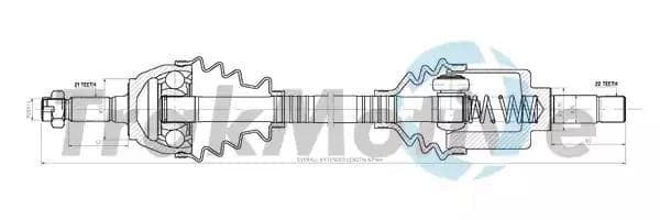 300182 TrakMotive Піввісь для Citroen ZX