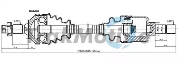 300184 TrakMotive Піввісь