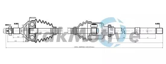300185 TrakMotive Піввісь