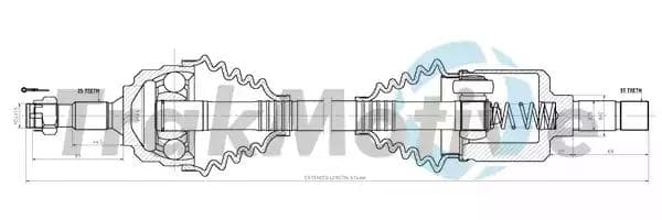 300198 TrakMotive Піввісь для Citroen C5