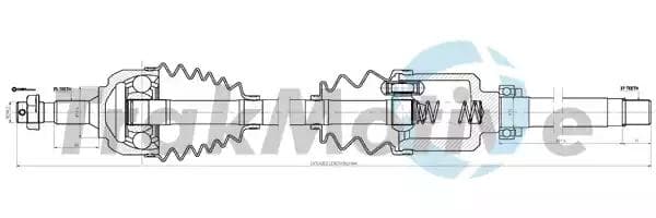300201 TrakMotive Піввісь для Citroen C5