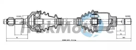 300205 TrakMotive Піввісь