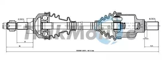 300211 TrakMotive Піввісь
