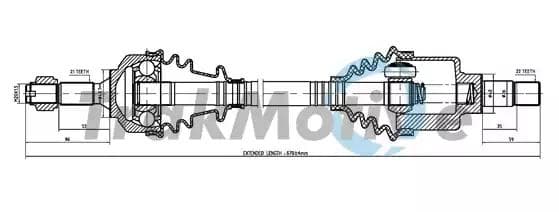 300213 TrakMotive Піввісь