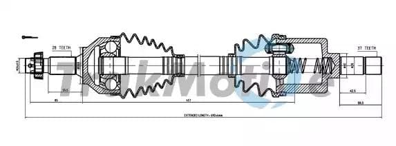 300226 TrakMotive Полуось