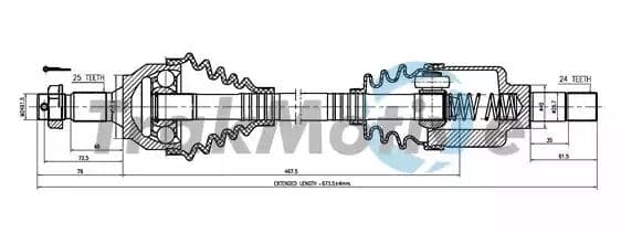 300229 TrakMotive Полуось для Citroen C3 Picasso