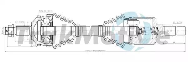 300251 TrakMotive Піввісь