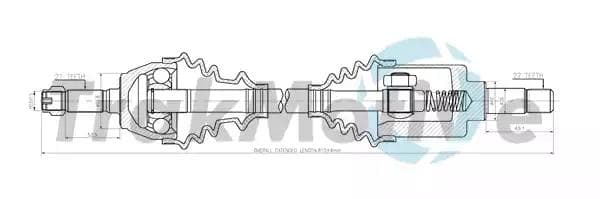 300279 TrakMotive Піввісь