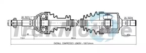 300323 TrakMotive Піввісь