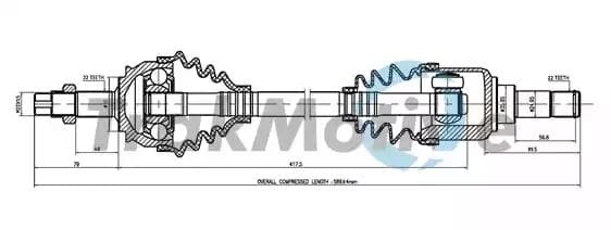 300346 TrakMotive Піввісь
