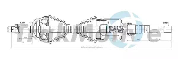 300366 TrakMotive Піввісь
