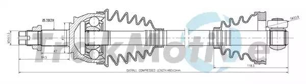 300373 TrakMotive Полуось