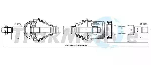 300387 TrakMotive Піввісь