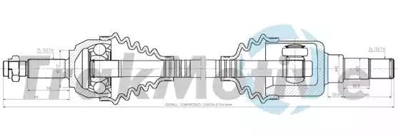 300390 TrakMotive Піввісь для Ford Focus