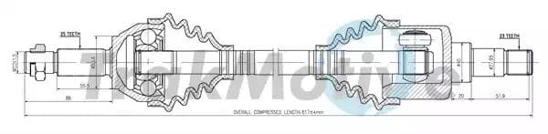 300410 TrakMotive Піввісь для Ford Fiesta