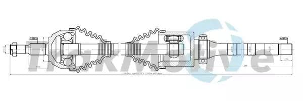 300414 TrakMotive Піввісь для Ford Kuga
