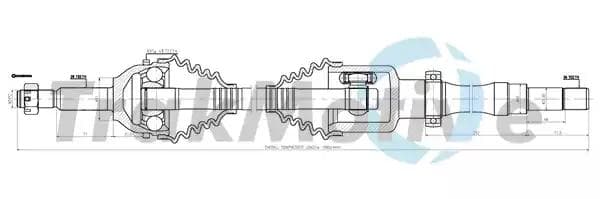 300418 TrakMotive Піввісь для Ford Transit