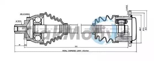 300428 TrakMotive Піввісь