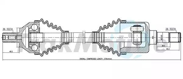 300434 TrakMotive Полуось