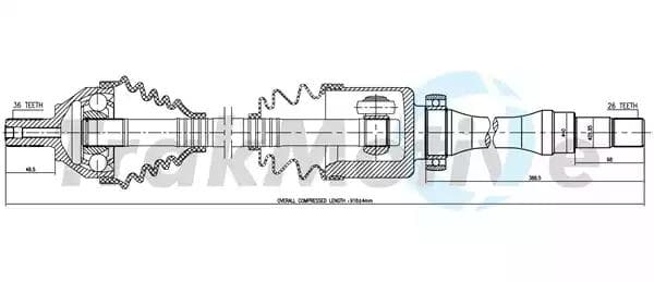 300435 TrakMotive Піввісь