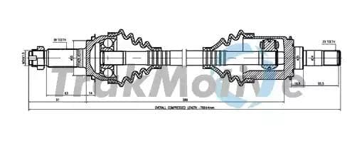 300436 TrakMotive Піввісь для Honda CR-V