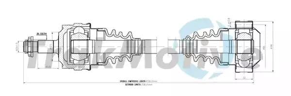 300454 TrakMotive Піввісь