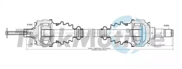 300455 TrakMotive Піввісь для Mercedes SL-Class
