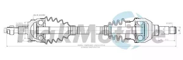 300457 TrakMotive Піввісь для Mercedes A-Class
