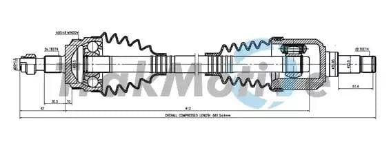 300460 TrakMotive Полуось для Mercedes A-Class