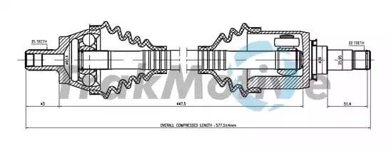 300462 TrakMotive Піввісь