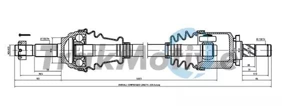 300469 TrakMotive Полуось для Nissan Primera