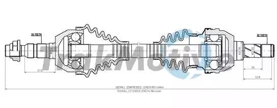 300488 TrakMotive Піввісь